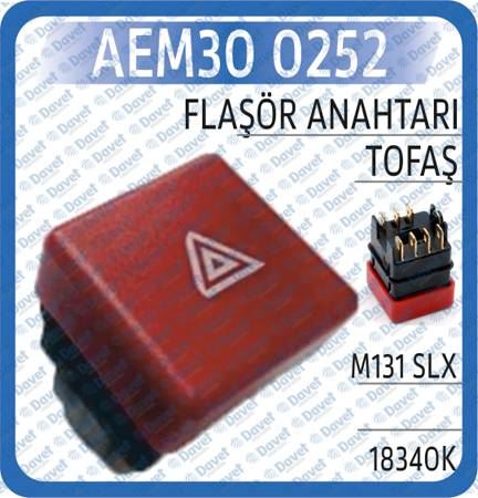 DODO AN0670 Anahtar Flaşör Dörtlü Kirmizi  Dogan Slx 93-97